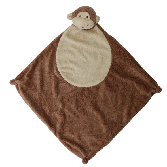 Angel Dear Monkey Lovey Plush Security Blanket Knotted Corners - Picture 1 of 8